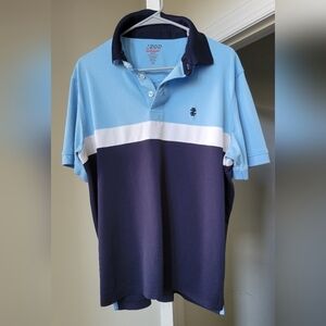 Izod polo shirts for men White Strips Large